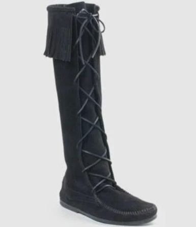 1929 Black Front Lace Boot