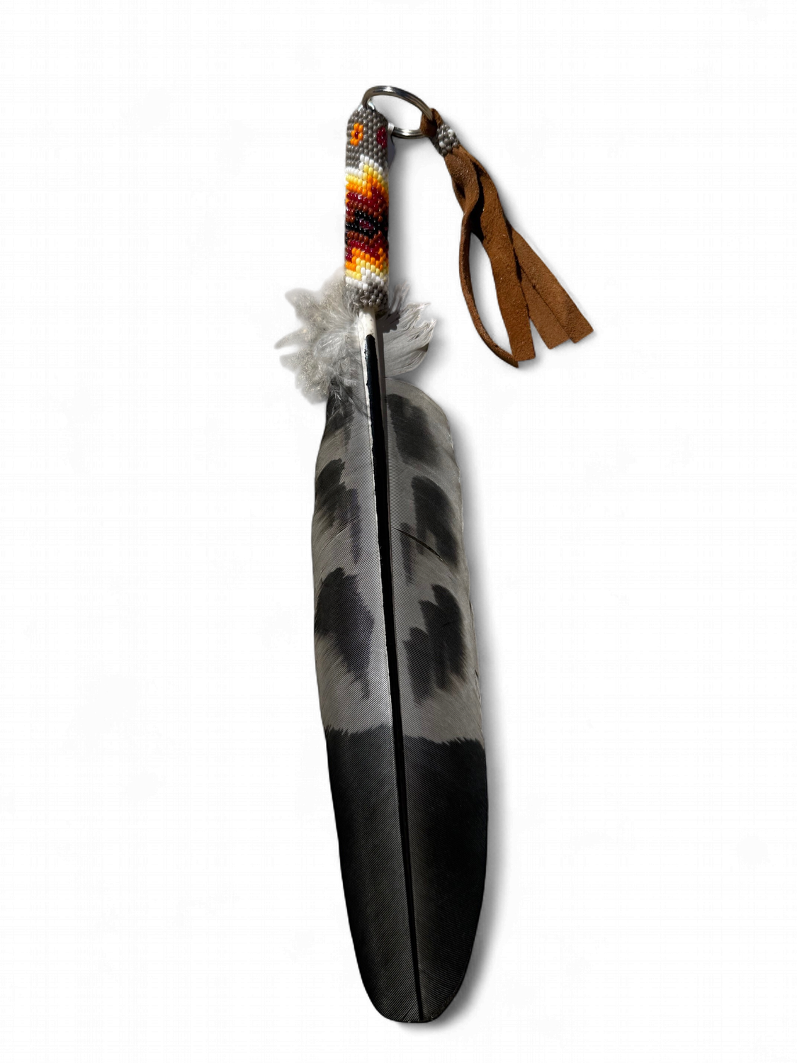 Grad Eagle Feather Beaded