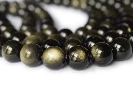 8mm Gold Obsidian Rd 16