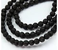 6mm Blk Lava Bead