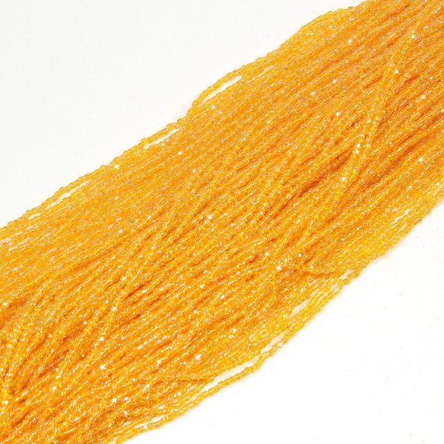 12/0 Orange Iris 3/cut