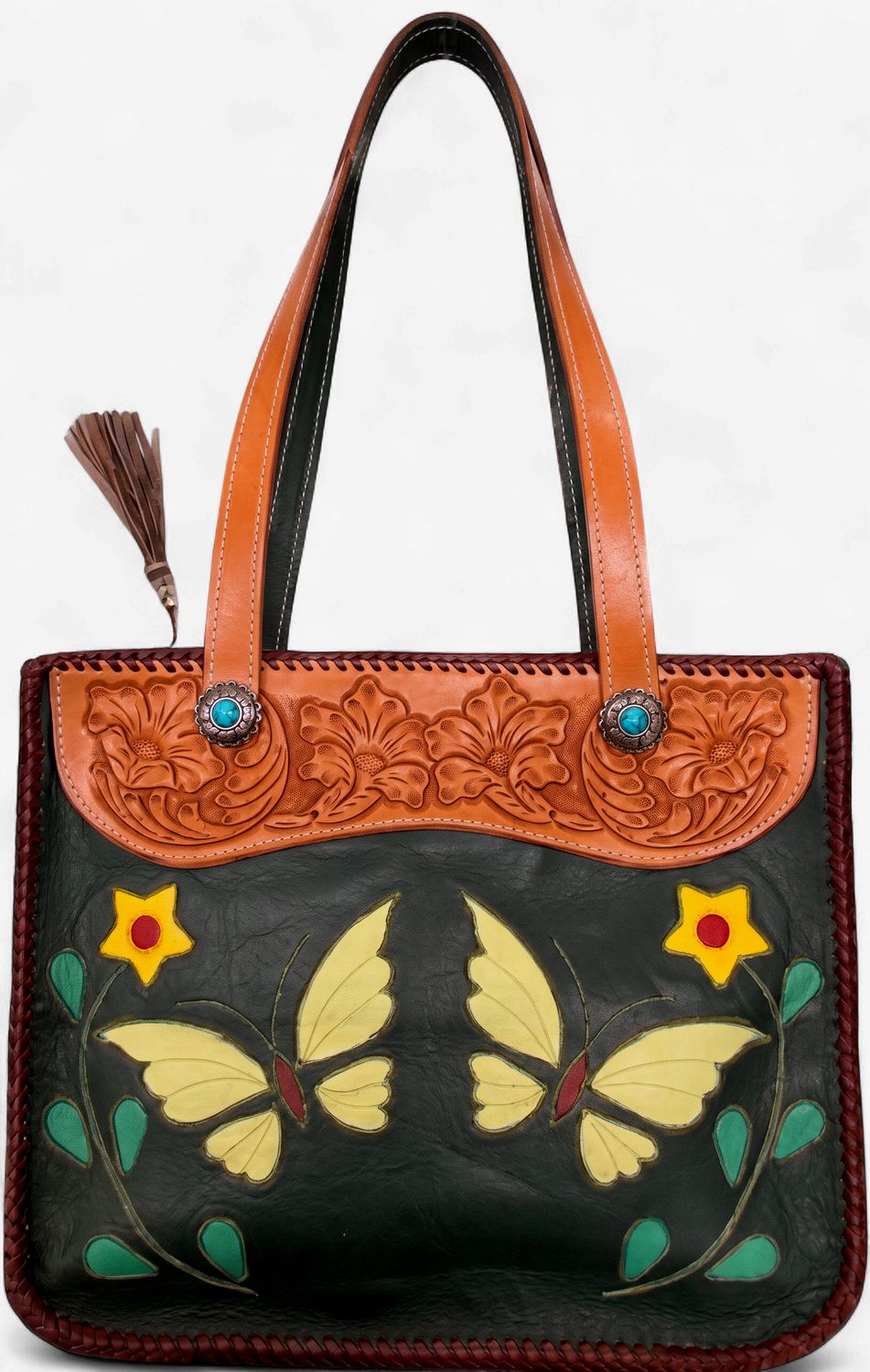 Purse Butterfly Carved Lg