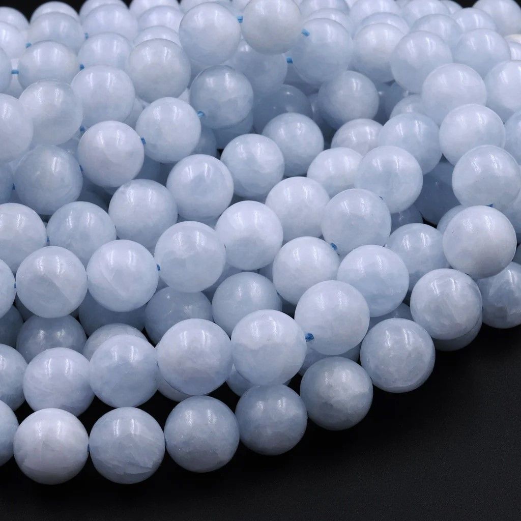 8mm Lt Blue Celestite Round