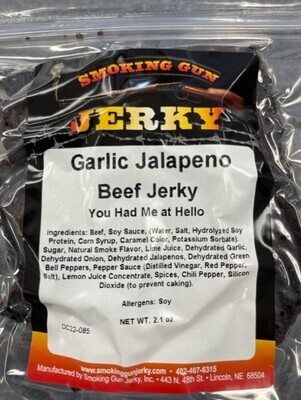 Garlic Jalapeno Beef Jerky, 2.75oz. Pkg.