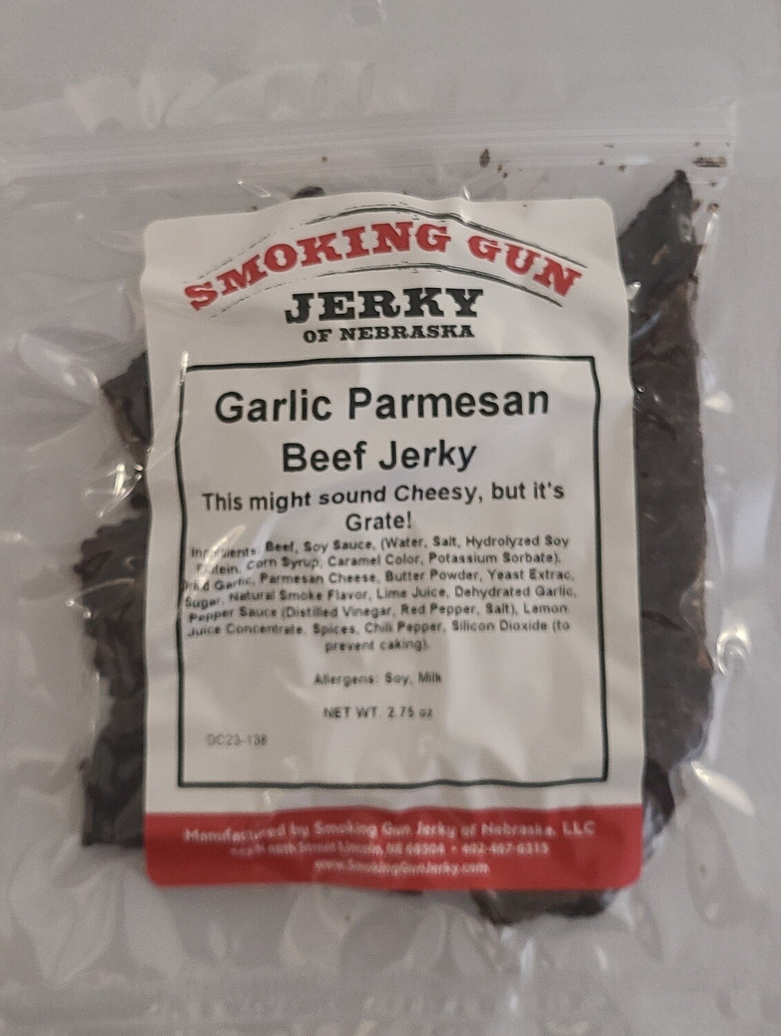 Garlic Parmesan Beef Jerky, 2.75oz. Pkg.