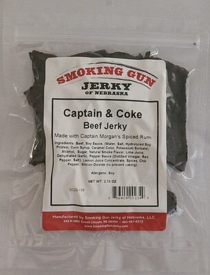 Captain & Coke Beef Jerky, 2.75 oz. Pkg.