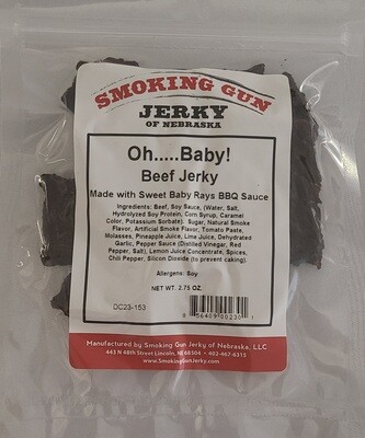 Oh...Baby Beef Jerky, 2.75 oz. Pkg.