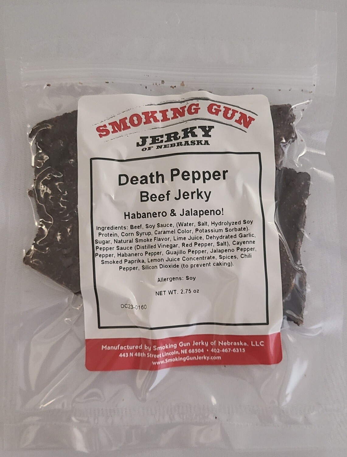 Death Pepper Beef Jerky, 2.1 oz. Pkg.