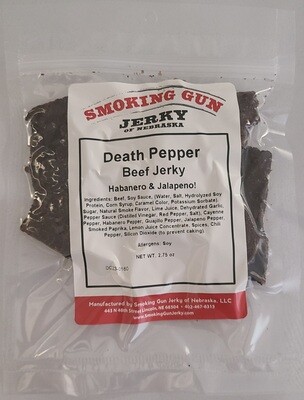Death Pepper Beef Jerky, 2.75 oz. Pkg.
