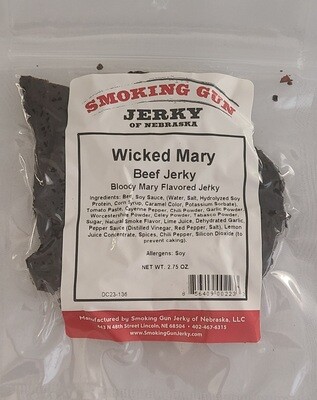 Wicked Mary Beef Jerky, 2.75 oz. Pkg.