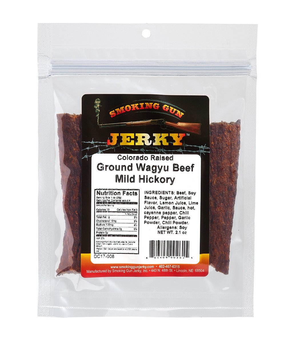 Ground Wagyu Beef - Mild Hickory Jerky, 2.1 oz. Pkg.