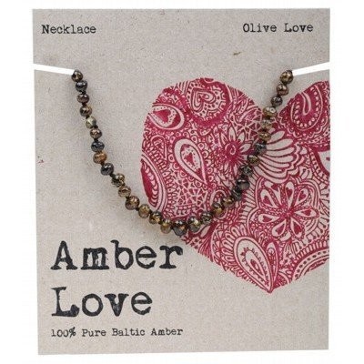 AMBER LOVE Olive Love Baltic Amber Children's Necklace 33cm