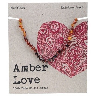 AMBER LOVE Rainbow Love Baltic Amber Children's Necklace 33cm