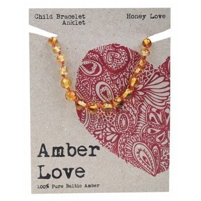 AMBER LOVE Bracelet/Anklet Honey CHILD 14cm