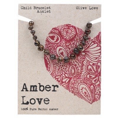 AMBER LOVE Bracelet/Anklet Olive CHILD 14cm