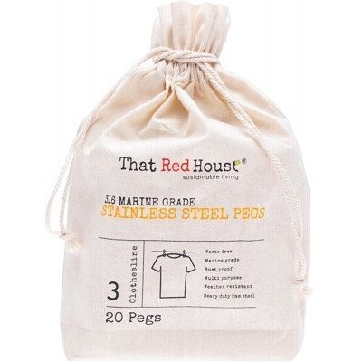 THAT RED HOUSE Stainless Steel Pegs 316 Marine Grade x20