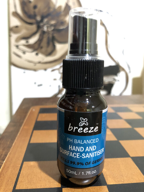 Breeze PH Balanced Hand and Surface Sanitiser 50ml