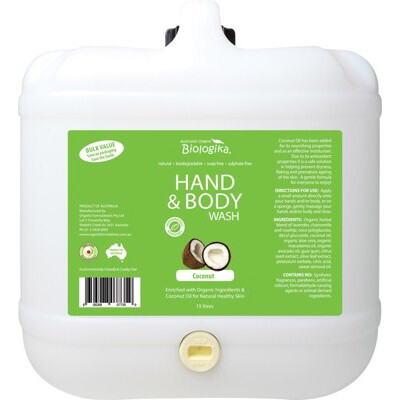 BIOLOGIKA Hand & Body Wash (Bulk) Coconut - 15L