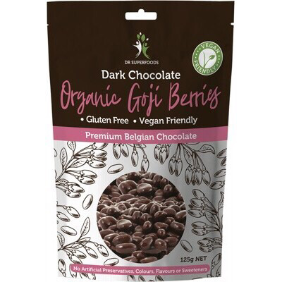DR SUPERFOODS Goji Berries Organic Dark Chocolate - 125g