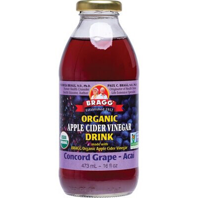 BRAGG
Apple Cider Vinegar Drink
ACV With Grape & Acai 473ml