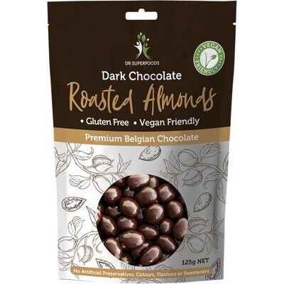 DR SUPERFOODS Roasted Almonds  Dark Chocolate 125g
