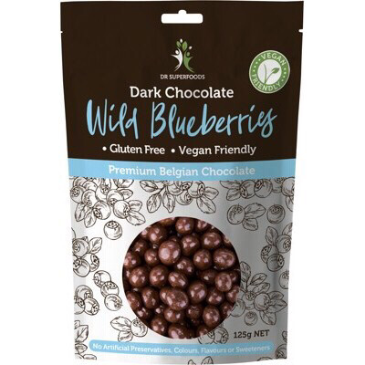 DR SUPERFOODS Wild Blueberries  Dark Chocolate 125g