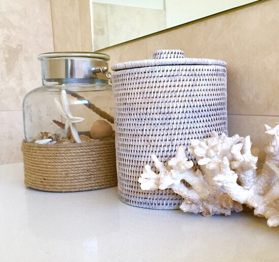 Bathroom Bin with Liner (3 Colours Whitewash