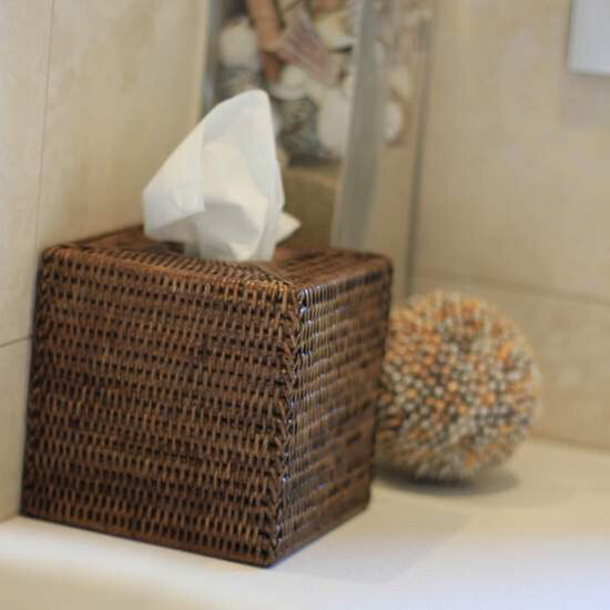 Square Tissue Box (3 colours) Antique Brown