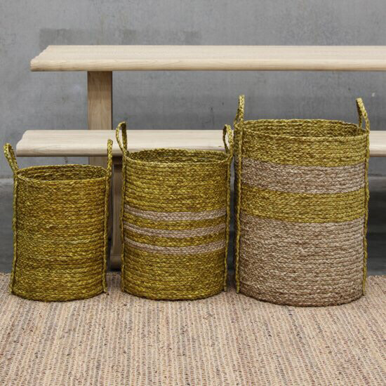Merrill Basket Set In Yellow