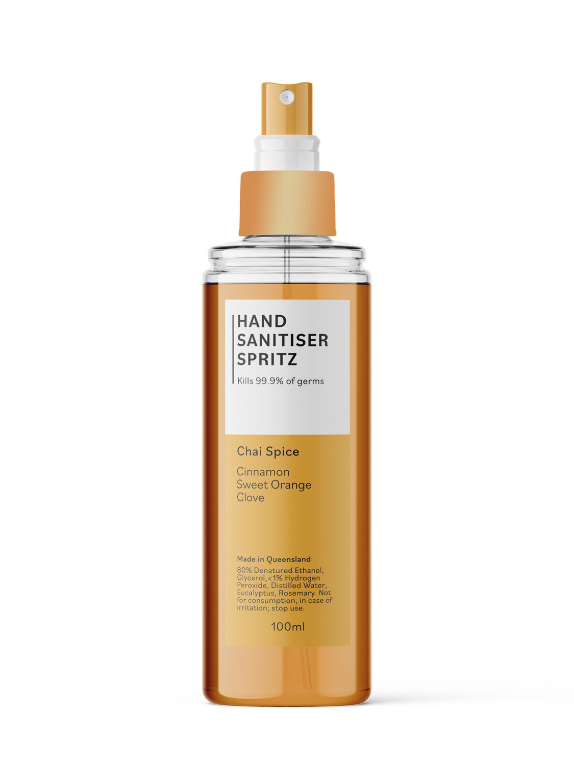 Hand Sanitiser Spritz - Chai Spice Blend - 100ml