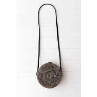 Handbag - Round - Black Natural - 20cm