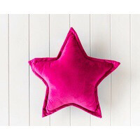 Velvet Cushion - Nova Star - Bright Pink - 45cm