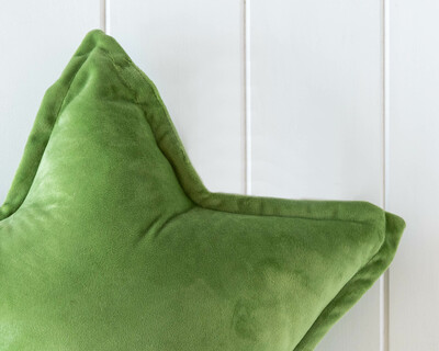 Velvet Cushion - Nova Star - Light Green - 45cm