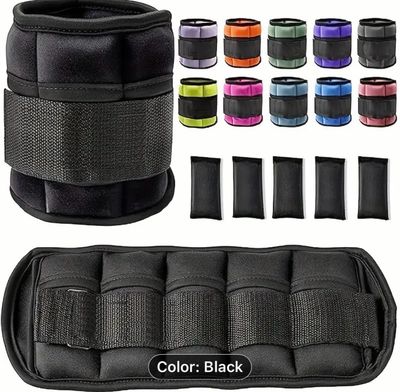 Adjustable Ankle Weights (2 4 6 8 10 Lbs), Leg Weight Bearing Straps For Women & Men, Weighted Ankle Weights Set For Gym Fitness, Workout, Walking, Jogging (907.18g Each Ankle, 1 Pair 1.81KG)