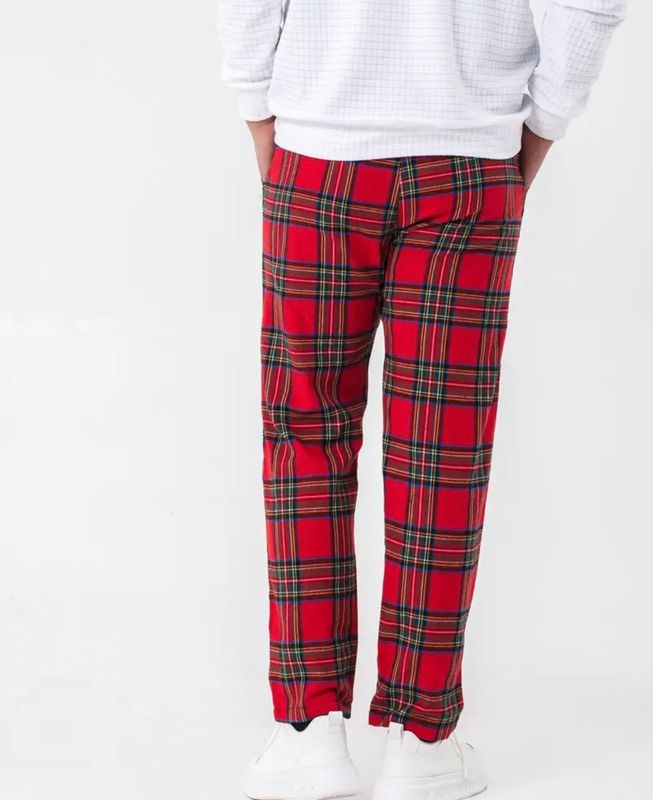 New Simpson Men's Simple Style Plaid Pattern Casual Comfy Pants, Trendy Loose Stretchy Elastic Waist Home Pajamas Bottom, Suitable For Sleeping Home New Simpson Men's Simple Style Plaid Pattern Casual Comfy Pants, Trendy Loose Stretchy Elastic Waist Home Pajamas Bottom, Suitable For Sleeping Home