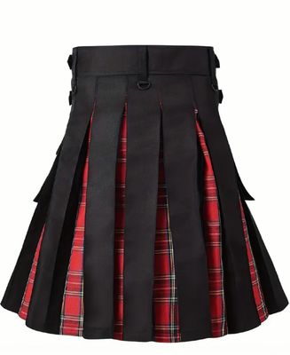 New Simpson Plaid Pattern Print Tartan Pleated Skirt For Men, Spring & Summer Popular Clothing, Kilt