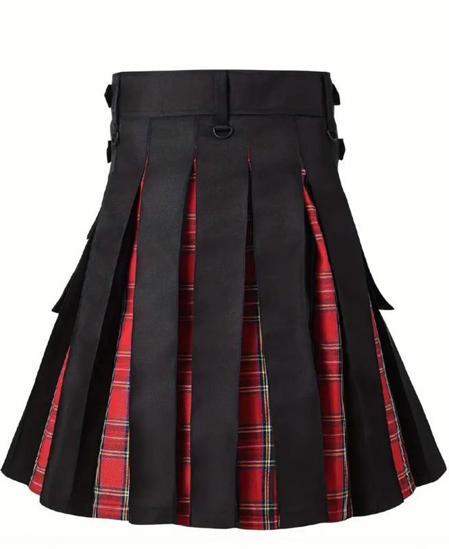 New Simpson Plaid Pattern Print Tartan Pleated Skirt For Men, Spring & Summer Popular Clothing, Kilt