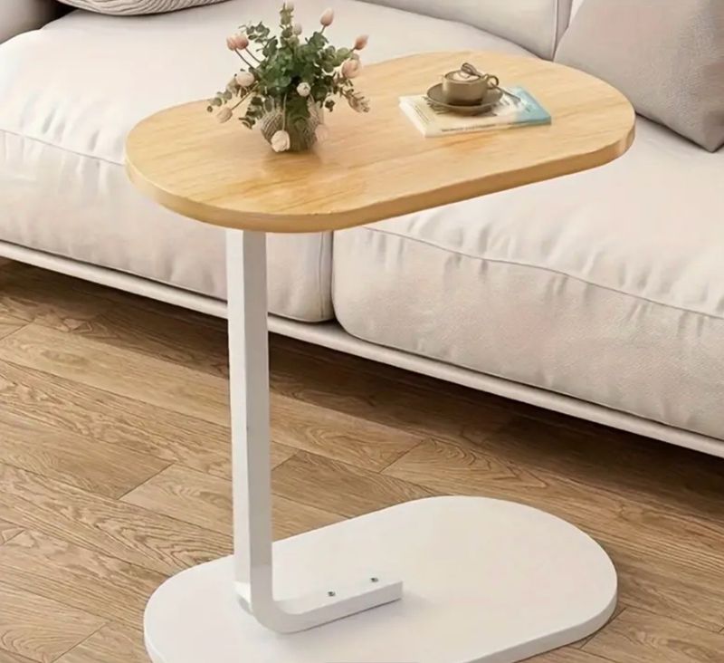 Modern Adjustable Multi-Use Table - Portable, wood Metal, Minimalist Design for Indoor & Outdoor Use, Perfect for Sofa Side, Coffee, and Bedside