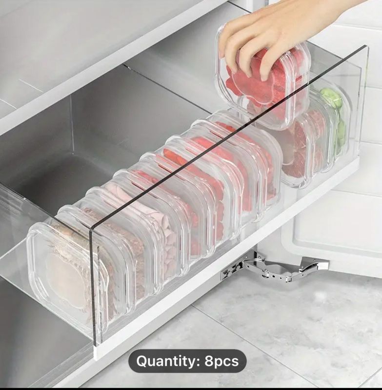 8-Pack Plastic Food Storage Containers for Freezer - BPA-Free, Stackable Organizer Bins for Refrigerator Meat, Seafood, Ice Cream – Airtight Seal Freshness Preservation Boxes Without Battery 8-Pack Plastic Food Storage Containers for Freezer - BPA-Free, Stackable Organizer Bins for Refrigerator Meat, Seafood, Ice Cream – Airtight Seal Freshness Preservation Boxes Without Battery