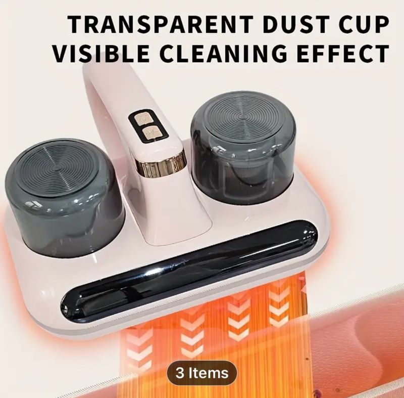 Battery-Powered UV Sterilizer Mite Vacuum Cleaner, 5400mAh Lithium Rechargeable, >10L Capacity, Ultrasonic Bed Bug/Mite/Hair Removal for Home, Automatic Beating Function, No Energy Rating, Square Shap Battery-Powered UV Sterilizer Mite Vacuum Cleaner, 5400mAh Lithium Rechargeable, >10L Capacity, Ultrasonic Bed Bug/Mite/Hair Removal for Home, Automatic Beating Function, No Energy Rating, Square Shap