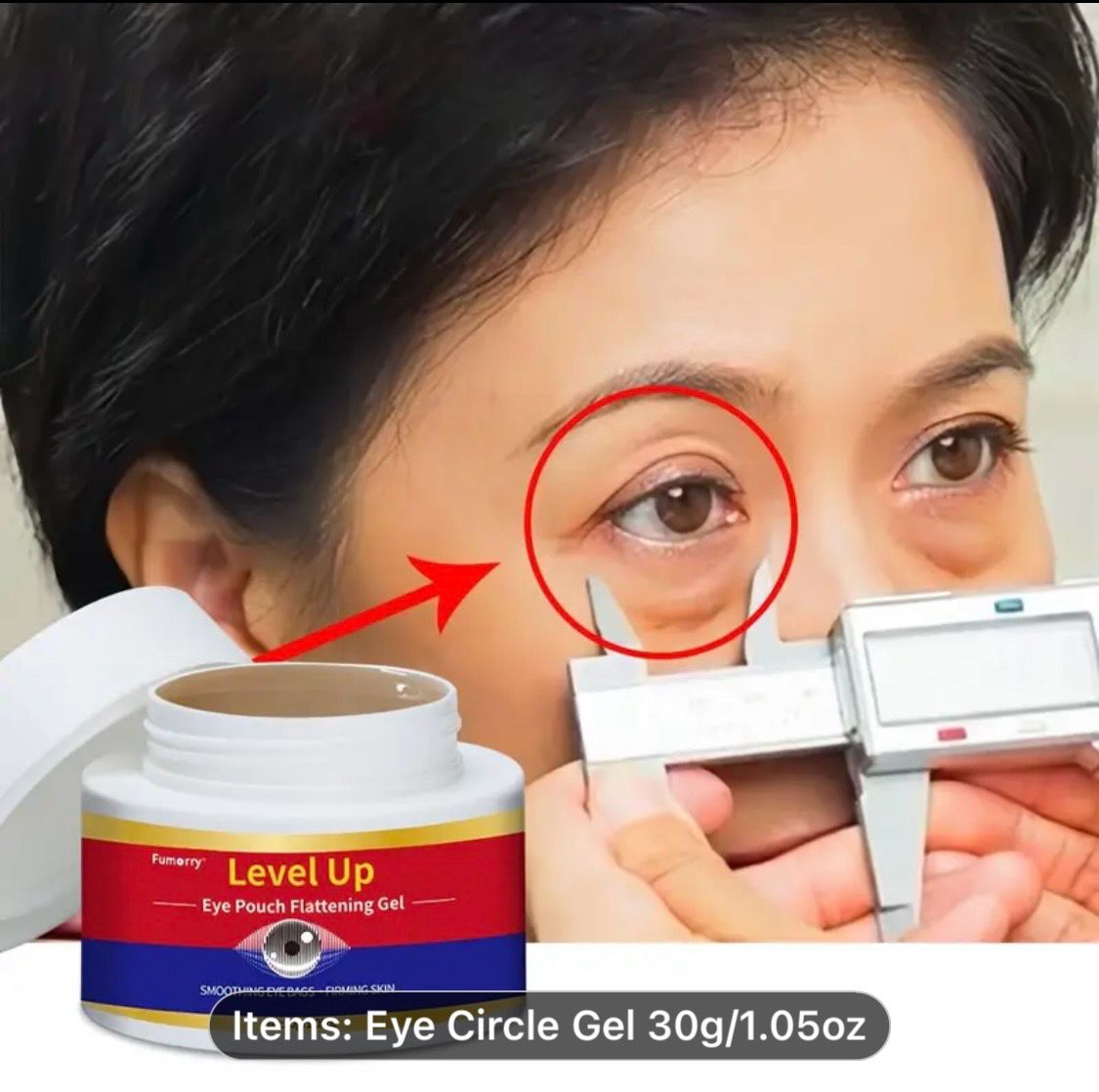 Fumorry Eye Firming Gel 1.05oz - Caffeine & Sucrose Infused, Hydrating & Tightening for All Skin Types