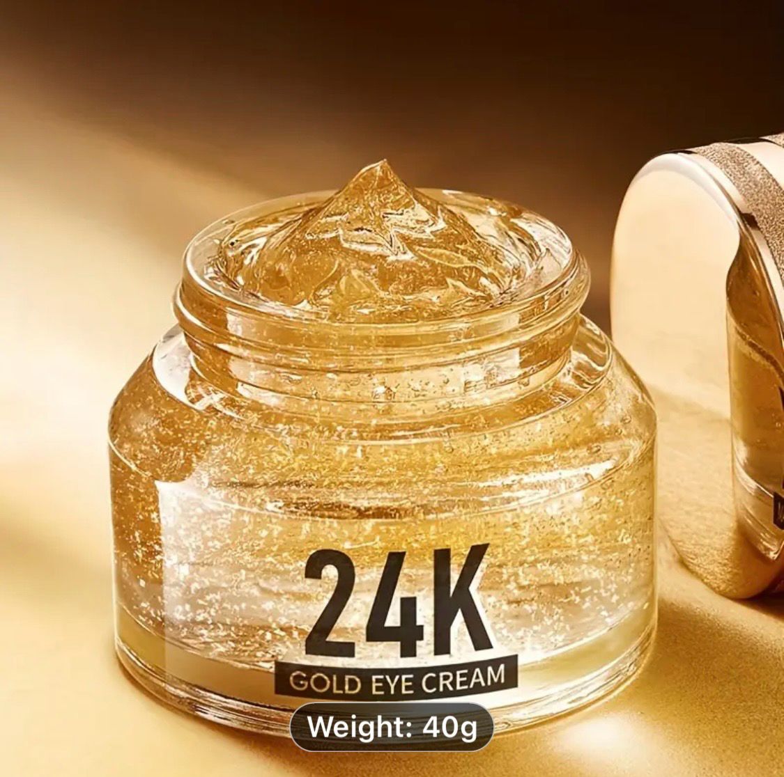 40g Golden Hyaluronic Acid Moisturizing Eye Cream, Moisturize Skin, Smooth Fine Lines, Men’s and Women’s