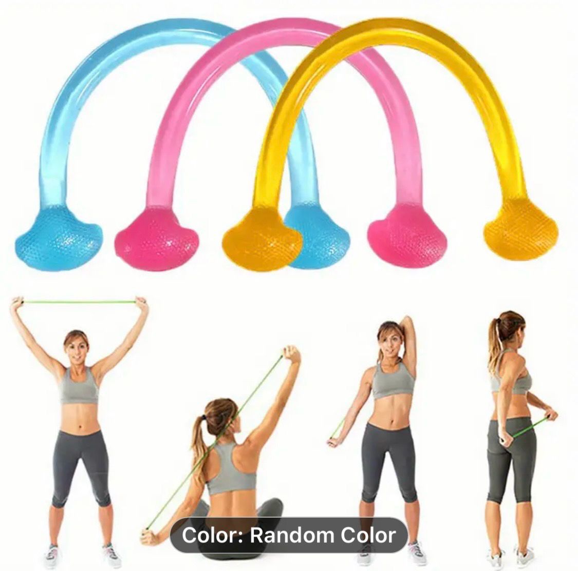 FlexiFit Silicone Resistance Band - Universal Thermoplastic Rubber Elastic Pull Rope for Yoga, Pilates, Sports, and Exercise - Durable Fitness Stretch Band for Home Workout