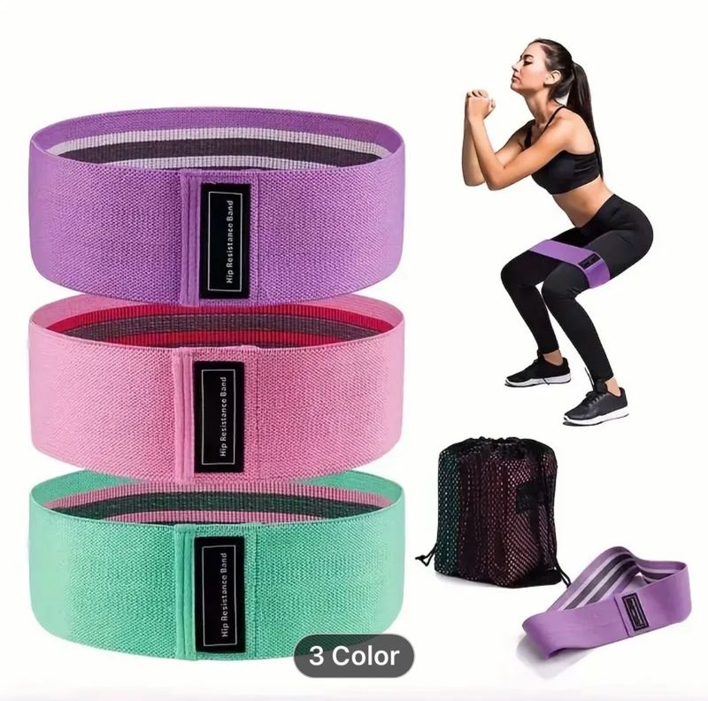High Elasticity Resistance Band for Fitness, Unisex Hip Strength Training Stretch Band, Polyester Exercise Resistance Loop for Glute Toning, Universal Fit - Available in Pink, Purple, Light Green High Elasticity Resistance Band for Fitness, Unisex Hip Strength Training Stretch Band, Polyester Exercise Resistance Loop for Glute Toning, Universal Fit - Available in Pink, Purple, Light Green