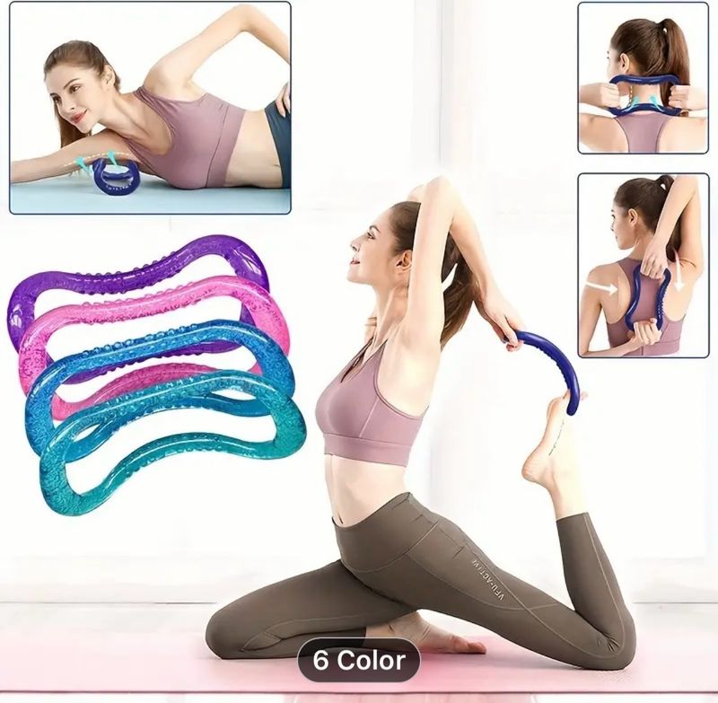 Universal Fitness with Massage Points, Pilates Ring, Durable PP & PS Material, Enhanced Thickness - Standard Massage Version 150g, Crystal Massage Version 190g Universal Fitness with Massage Points, Pilates Ring, Durable PP & PS Material, Enhanced Thickness - Standard Massage Version 150g, Crystal Massage Version 190g