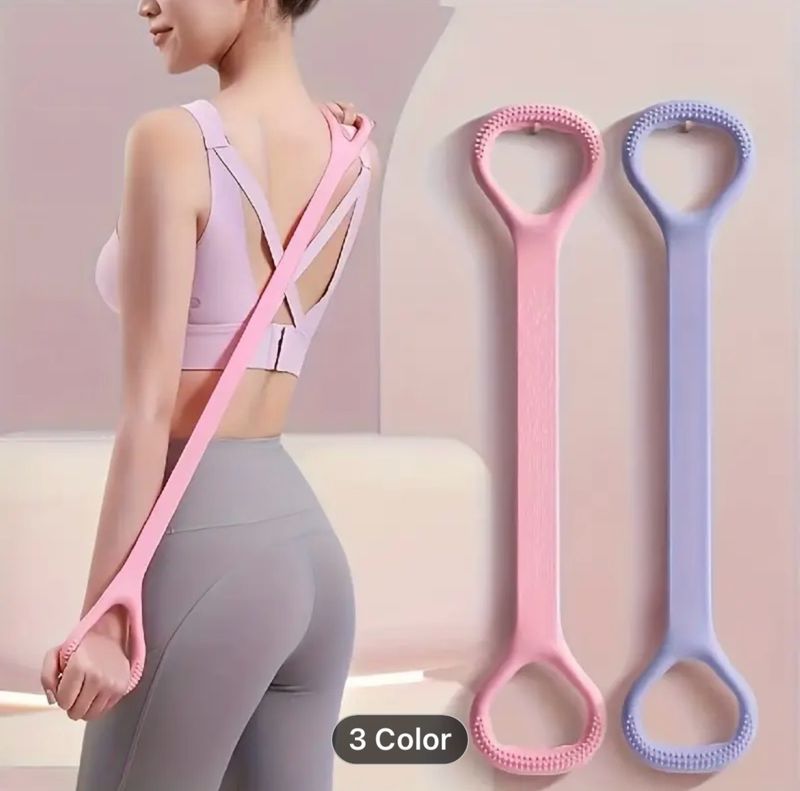 ProFlex 8-Shaped Silicone Yoga Resistance Band - Universal Elastic Fitness Stretching Rope for Back, Waist, Arm Exercise - Ideal for Home, Gym, Outdoor Workouts ProFlex 8-Shaped Silicone Yoga Resistance Band - Universal Elastic Fitness Stretching Rope for Back, Waist, Arm Exercise - Ideal for Home, Gym, Outdoor Workouts