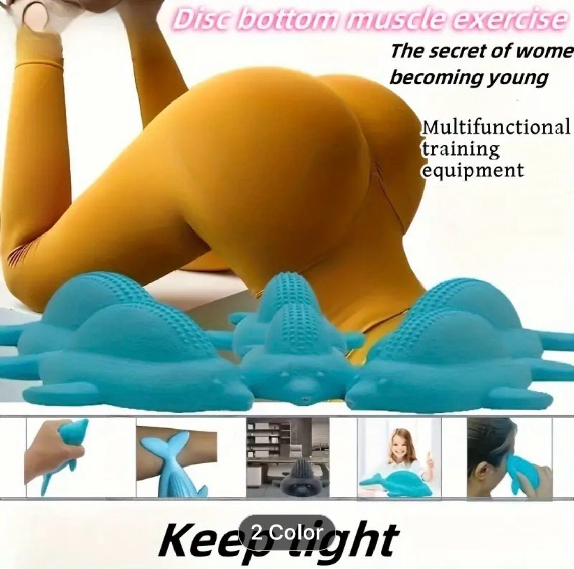 PC Muscle Training with Dolphin-Shaped Grip: Enhance Pelvic Floor Strength and Prevent Hemorrhoids - Suitable for Women and Men
