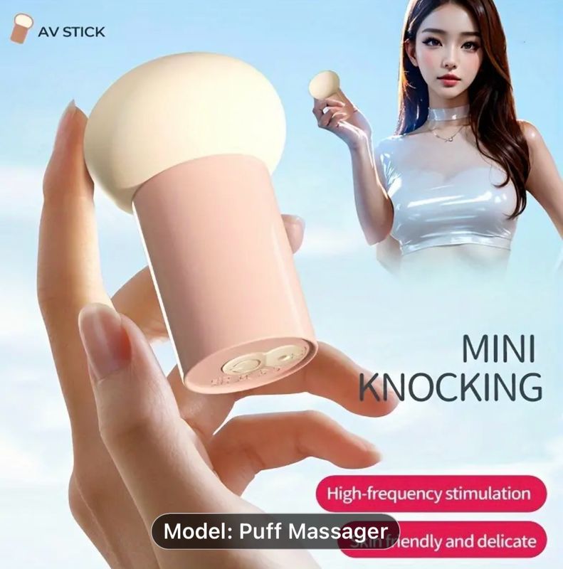 Mini Rechargeable Handheld Puff Massager - 10 Frequency Vibrations, Versatile Use, Elegant Cute Design, Portable & Easy to Clean, Perfect Gift - Silicone & Plastic, Unscented, USB Powered, 200mAh Mini Rechargeable Handheld Puff Massager - 10 Frequency Vibrations, Versatile Use, Elegant Cute Design, Portable & Easy to Clean, Perfect Gift - Silicone & Plastic, Unscented, USB Powered, 200mAh