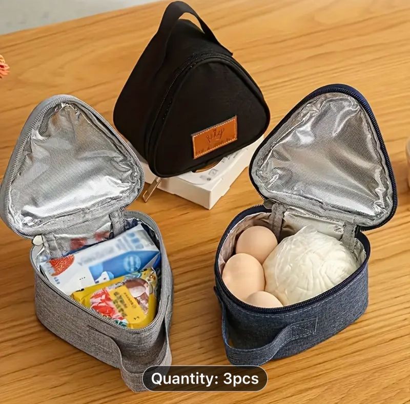 Insulated Triangle Lunch Bags: Portable Polyester Triangle Bento/Lunch Pouches featuring Aluminum Foil for Outdoor Snacks. Reusable insulated sushi containers ideal for students and travel – Uncharged Insulated Triangle Lunch Bags: Portable Polyester Triangle Bento/Lunch Pouches featuring Aluminum Foil for Outdoor Snacks. Reusable insulated sushi containers ideal for students and travel – Uncharged