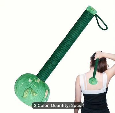 Bikirin 2-Piece Massage Hammer Set - Nylon Lymphatic Drainage & Body Relief Sticks for Comprehensive Muscle Relaxation, Available in Pink and Blue.